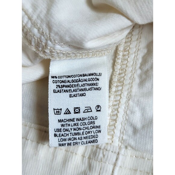 NWT Free People Stretch Fine Wale Corduroy Mini Skirt Ecru Ivory, size 12 - Picture 8 of 8